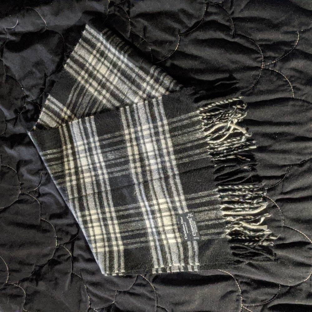 Christian Dior Monsieur Black and White Scarf